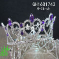 New designs rhinestone royal accessories wholesale tall pageant crown tiara